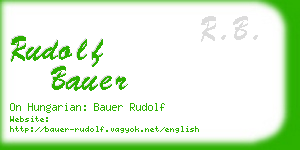 rudolf bauer business card